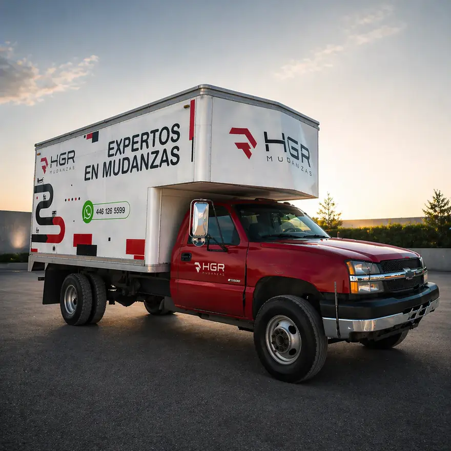 Camión Chevrolet Silverado 3500 de HGR Mudanzas, caja seca