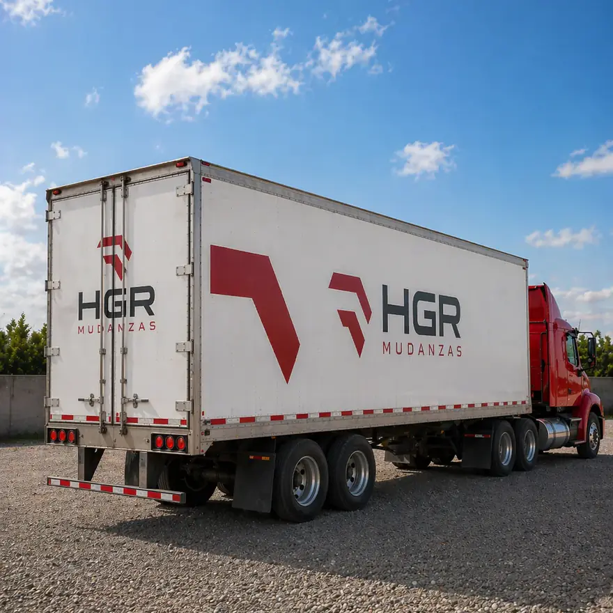 Tráiler de 53 pies de HGR Mudanzas, caja seca